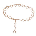 Women's Heart Shaped Metal Waist Chain Belt – Gold & Silver Metal Waist Chain Belt Axl gold 70cm