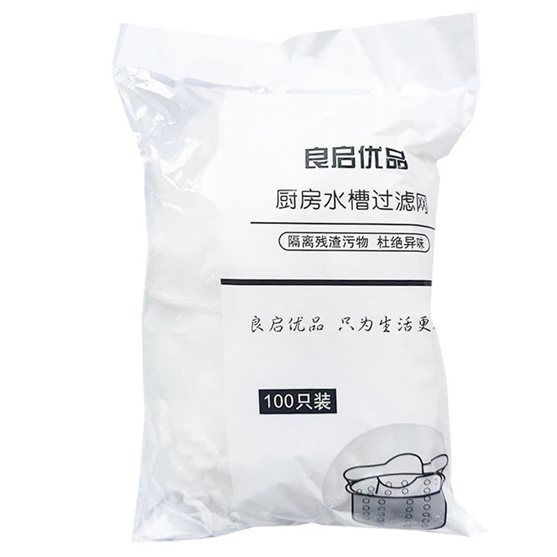 100 Pcs Disposable Kitchen Sink Drain Strainer Mesh Bags Sink Drain Strainer Axl