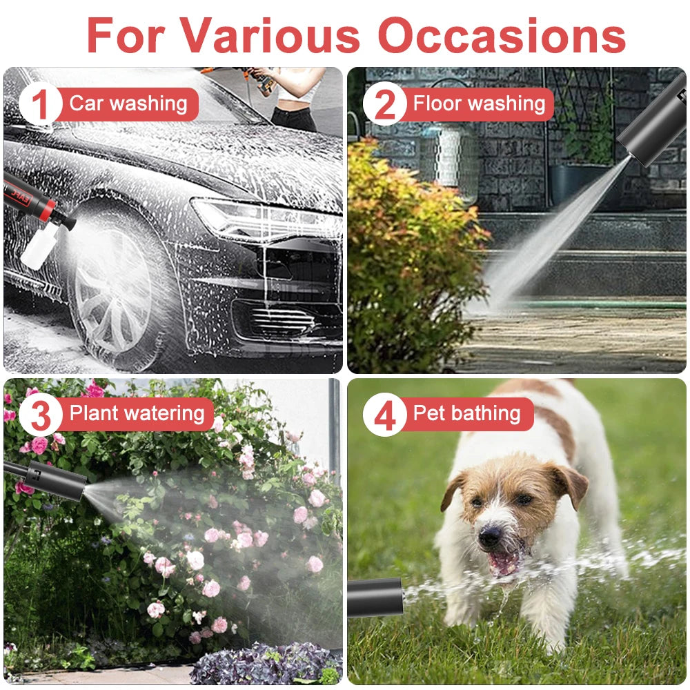 BALASHOV Cordless Pressure Washer Gun 160W 12000mAh 60Bar Cordless Pressure Washer Axl