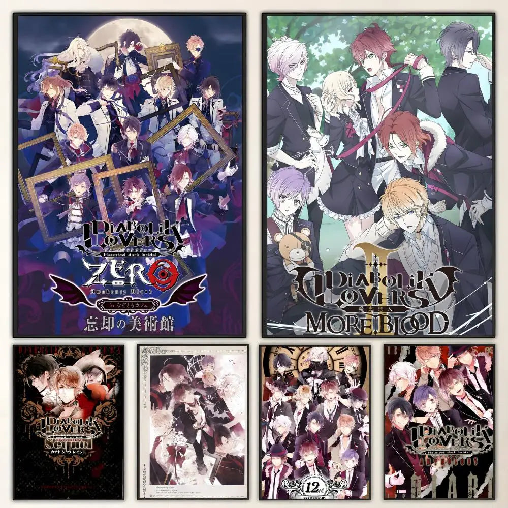 Diabolik Lovers HD Art Poster – Waterproof Wall Décor Anime Art Poster Axl