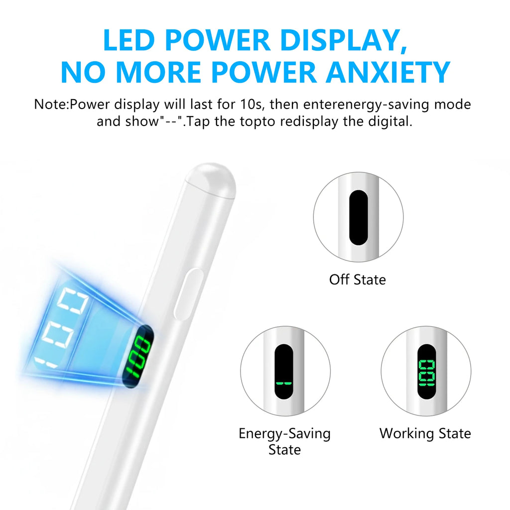 Universal Stylus Pen with LED Display | iPad & Android Tablet Tablet Stylus Pen Axl
