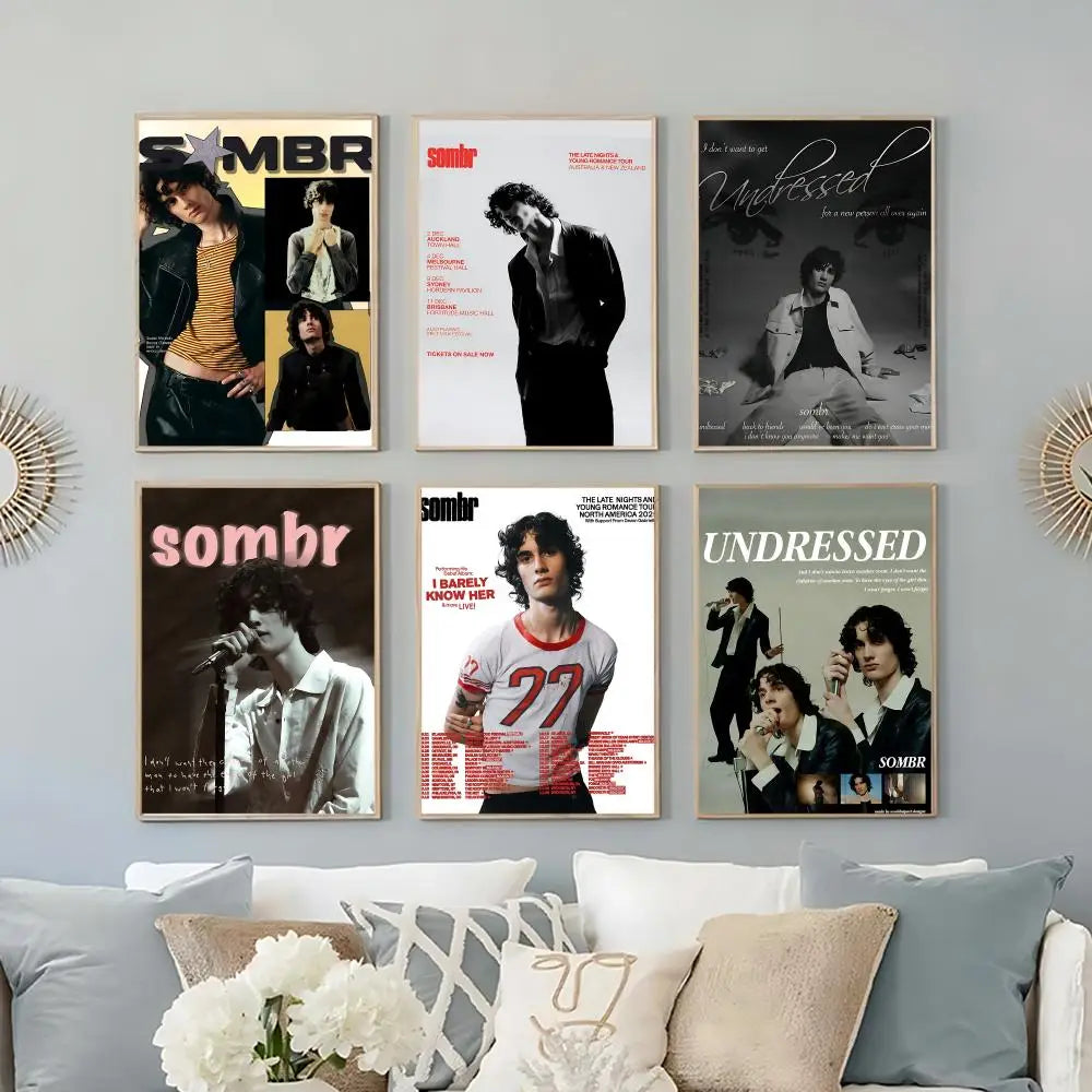 Sombr Singer HD Poster – Self-Adhesive Waterproof Wall Art Wall Art Poster Axl