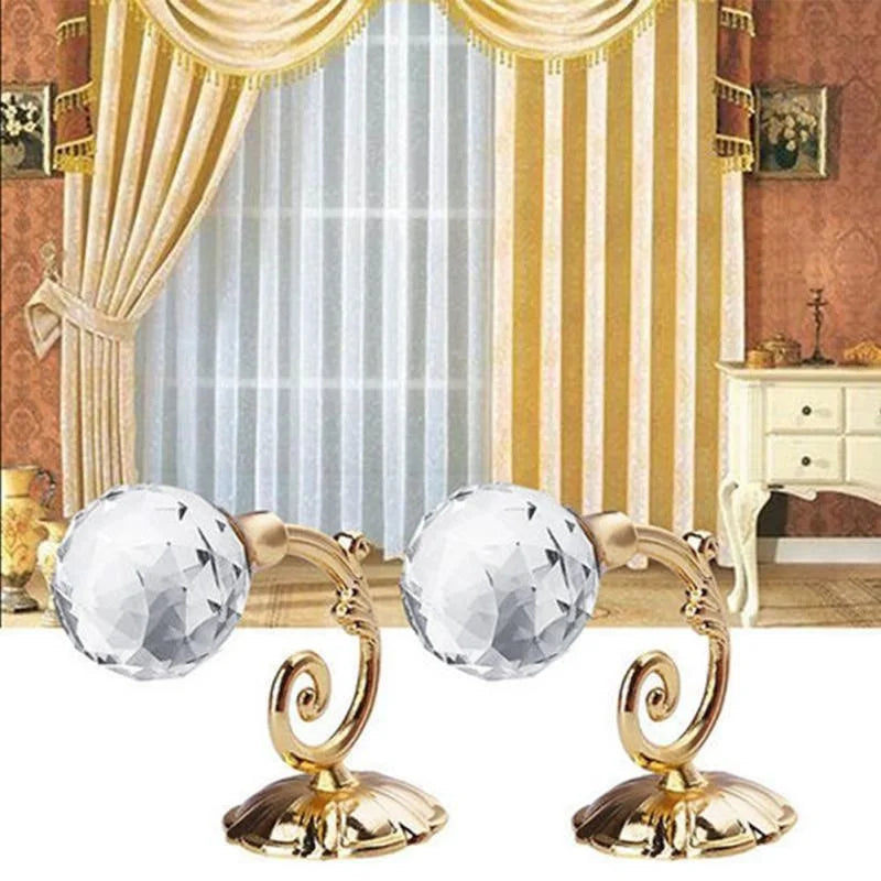 Crystal Curtain Tie Back Hooks Wall Mounted – 2 Pack Curtain Tie Back Hooks Axl