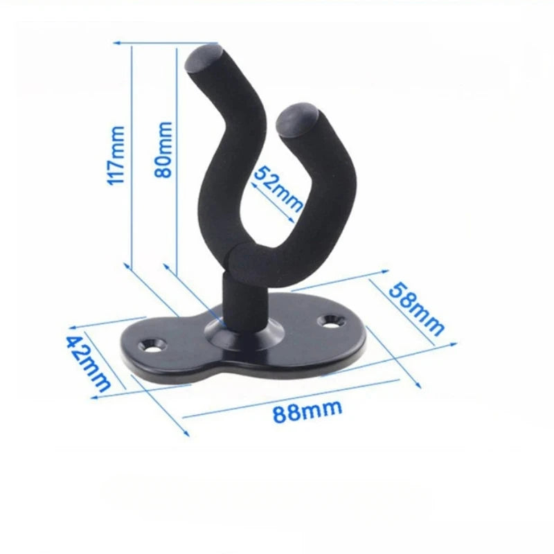 Wall Mount Guitar Hanger Hook – Ukulele, Violin & Bass Fit Guitar Wall Hanger Axl B
