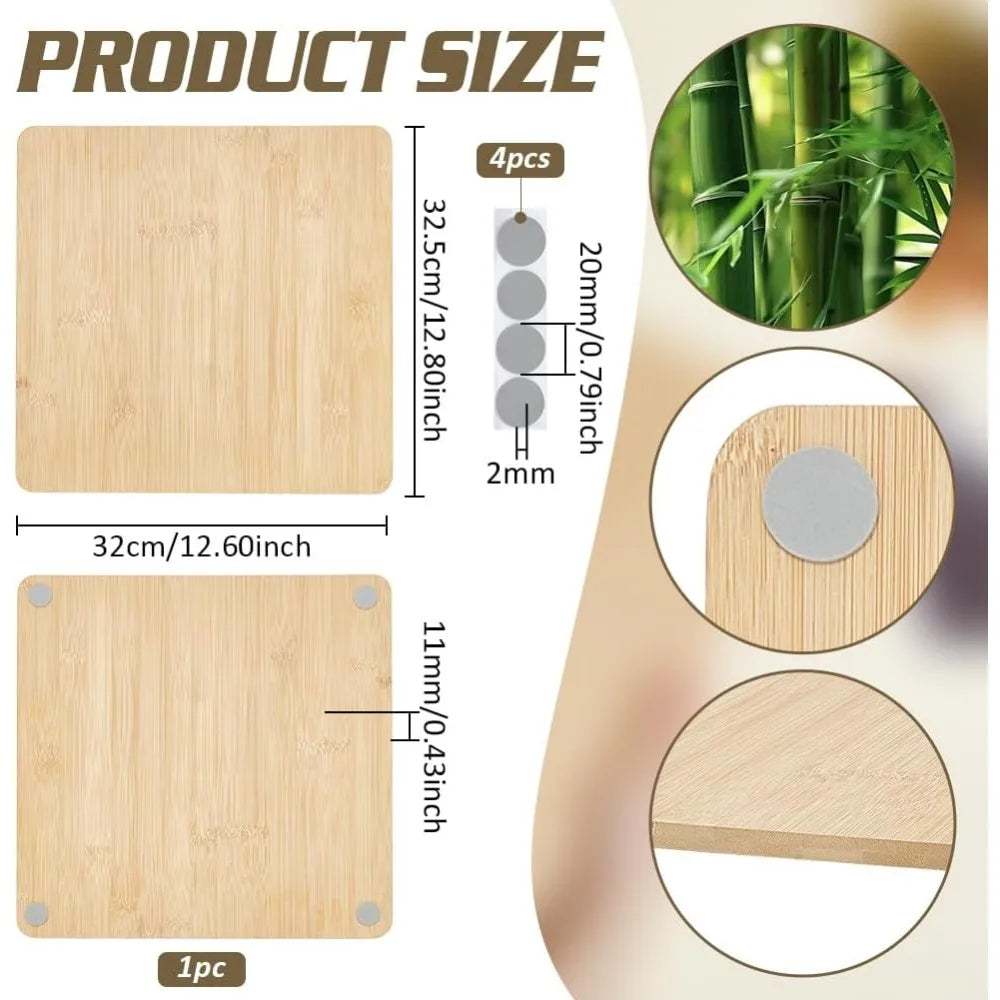 Bamboo Sliding Tray for Coffee Machine | Non-Slip Kitchen Tray Kitchen Appliance Tray Axl