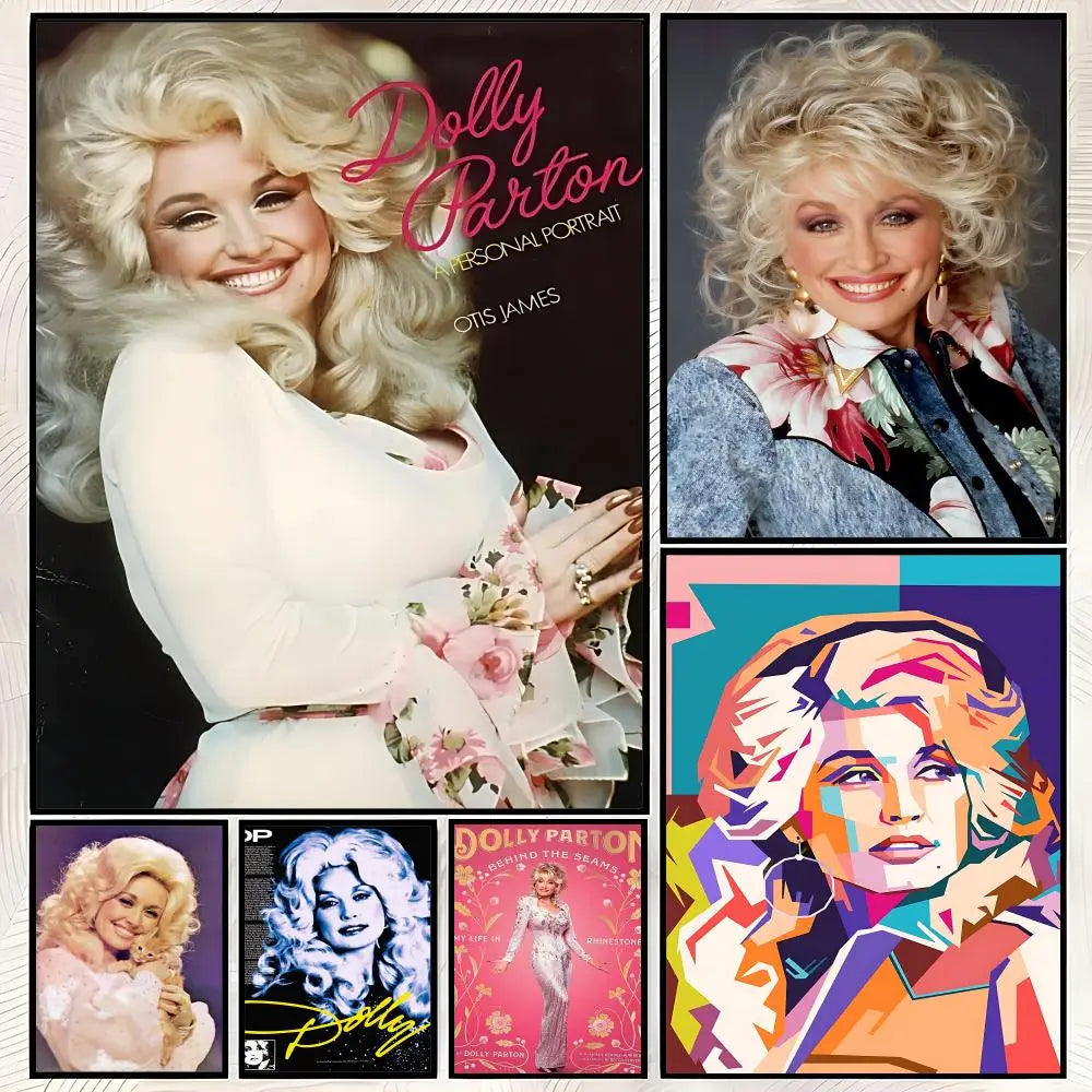 Dolly Parton Wall Poster – Self-Stick HD Waterproof Art Decor Wall Art Poster Axl