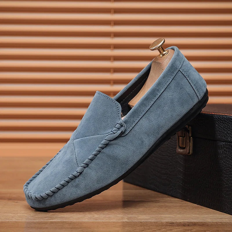 YBQJOO Men's Slip-On Casual Driving Shoes | Low Cut Loafers Men's Slip-On Shoes Axl blue 42