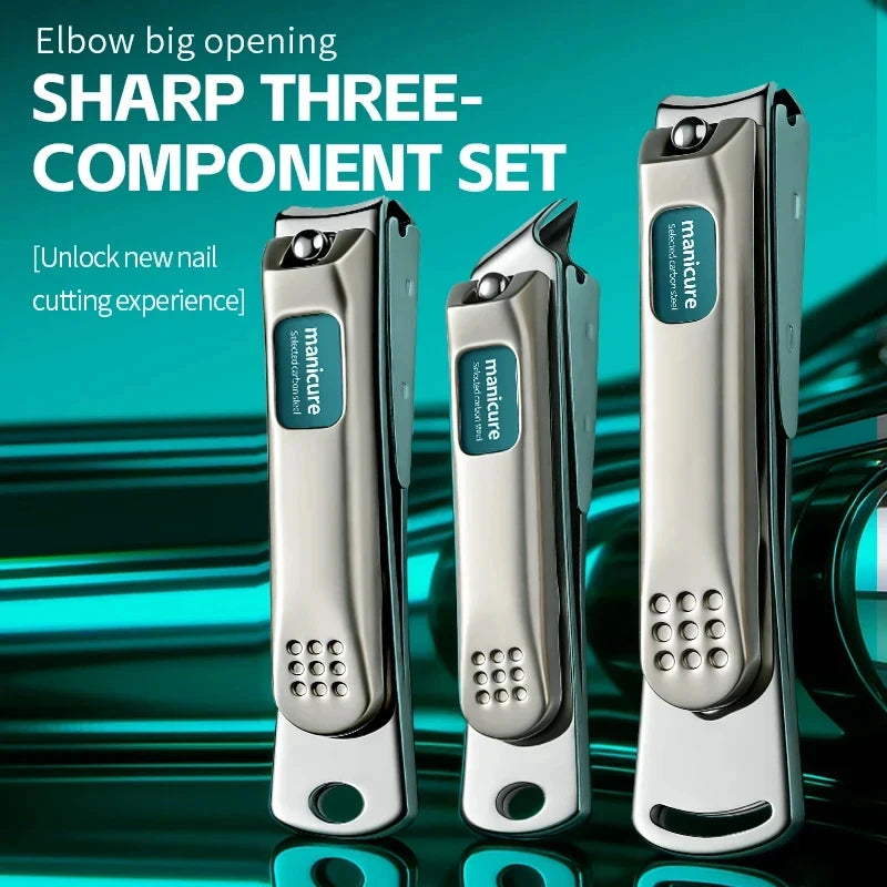 Stainless Steel Nail Clipper Set – Anti-Splash Manicure Kit Nail Clipper Set Axl