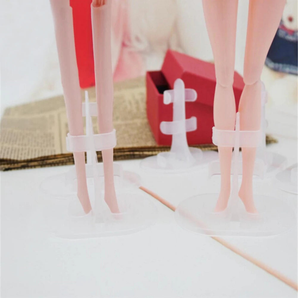 10-Piece Clear Doll Stands – Leg Holders for 24–35cm Dolls Doll Display Stands Axl