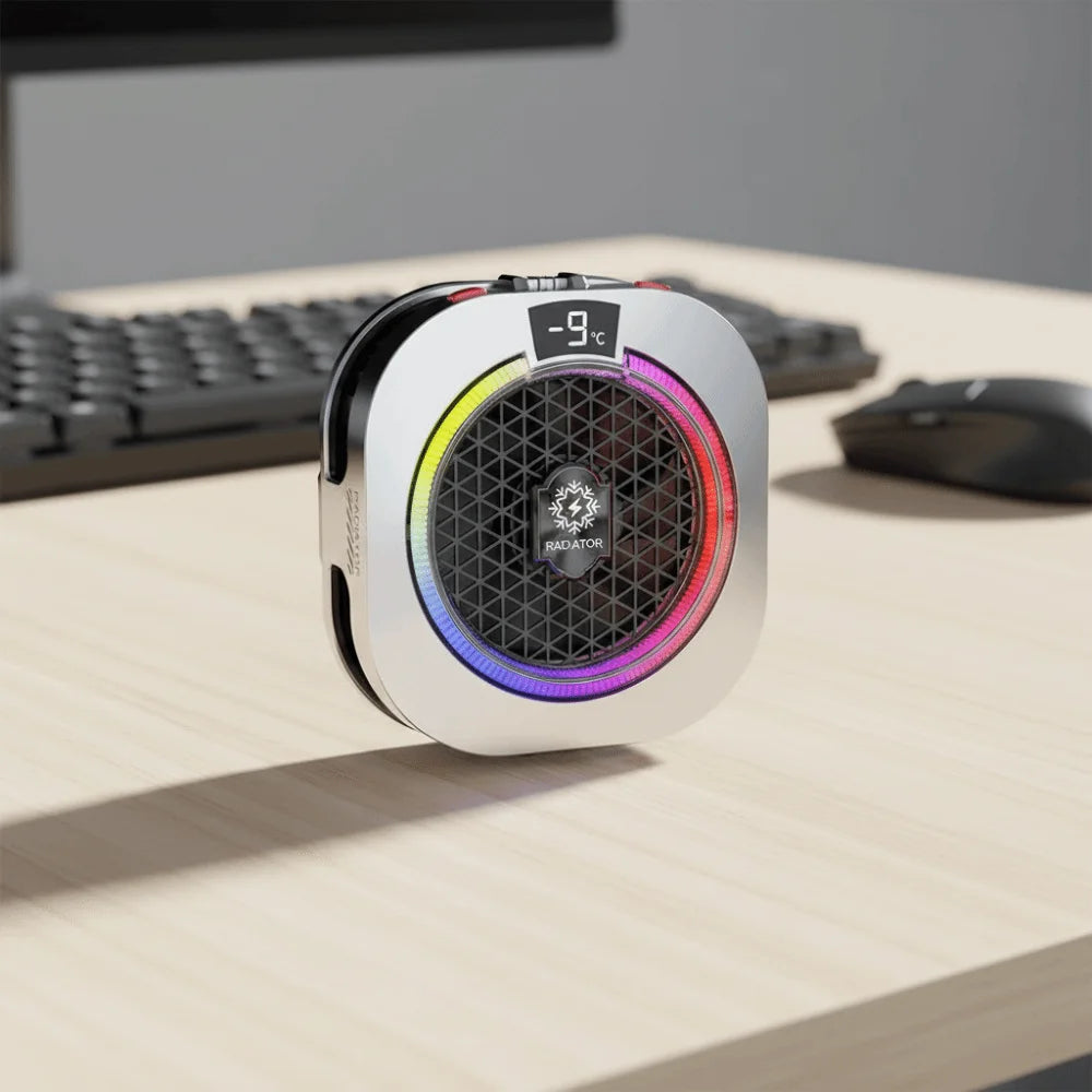 RGB Phone Cooler – Semiconductor Cooling Fan & Digital Display Phone Cooling Fan Axl