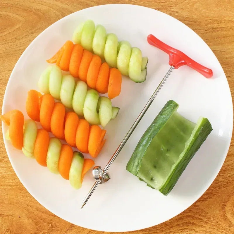 Spiral Vegetable Slicer – Carrot, Potato & Cucumber Spiralizer Vegetable Spiralizer Axl