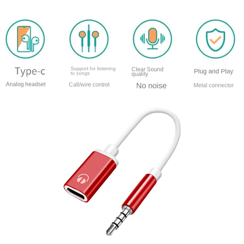 3.5mm to USB-C Audio Adapter | Headphone Jack Converter Audio Adapter Cable Axl