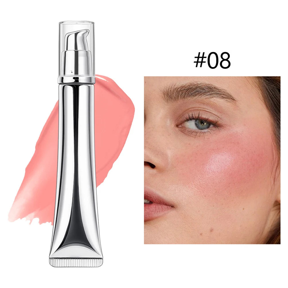 Vegan Liquid Blush Private Label Custom Logo Silver Tube Liquid Blush Axl 08 100pcs with logo