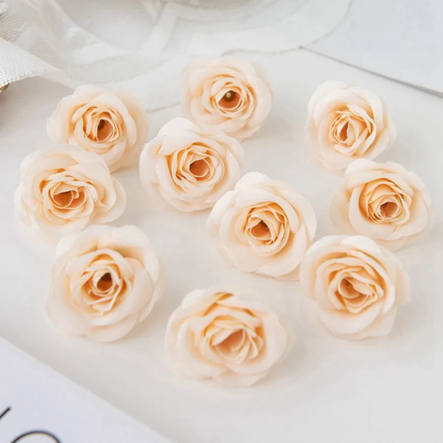 Silk Artificial Rose Heads 5/10Pcs – Wedding & Home Décor Artificial Silk Flowers Axl Color 4 10pcs