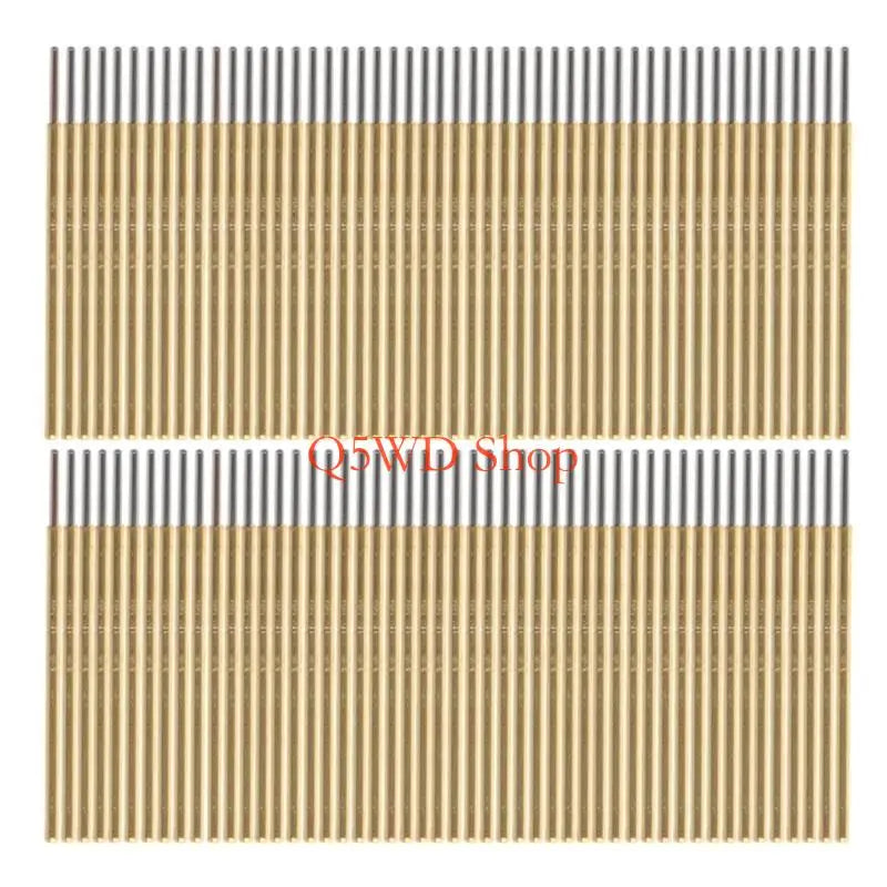 100 Pcs P50-J1 Pogo Pin Spring Test Probes 0.68mm for PCB PCB Test Probes Axl Gold CN