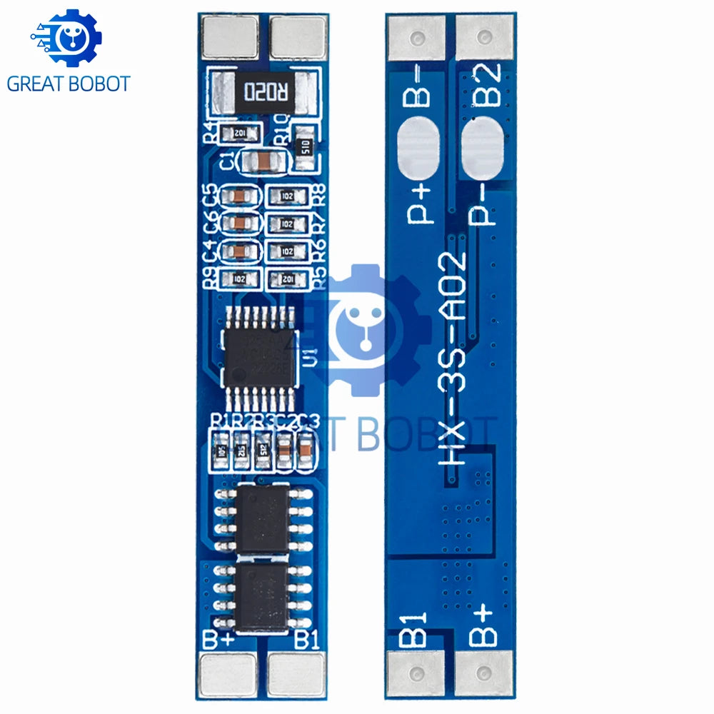 3S Li-Ion 18650 BMS Protection Board 12V 10A | 11.1V–12.6V BMS Protection Board Axl