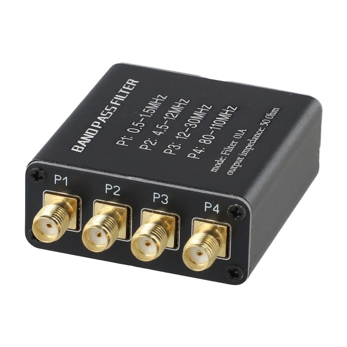 4-Pass Aluminum RF Pre-Filter for Malachite SDR Radio | 300MHz RF Pre-Filter Axl