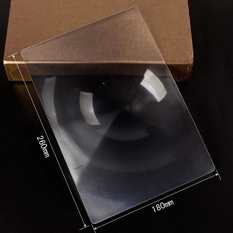 A4 Fresnel Full Page Magnifier – Ultra-Thin Reading Lens 260mm Page Magnifier Lens Axl 3x