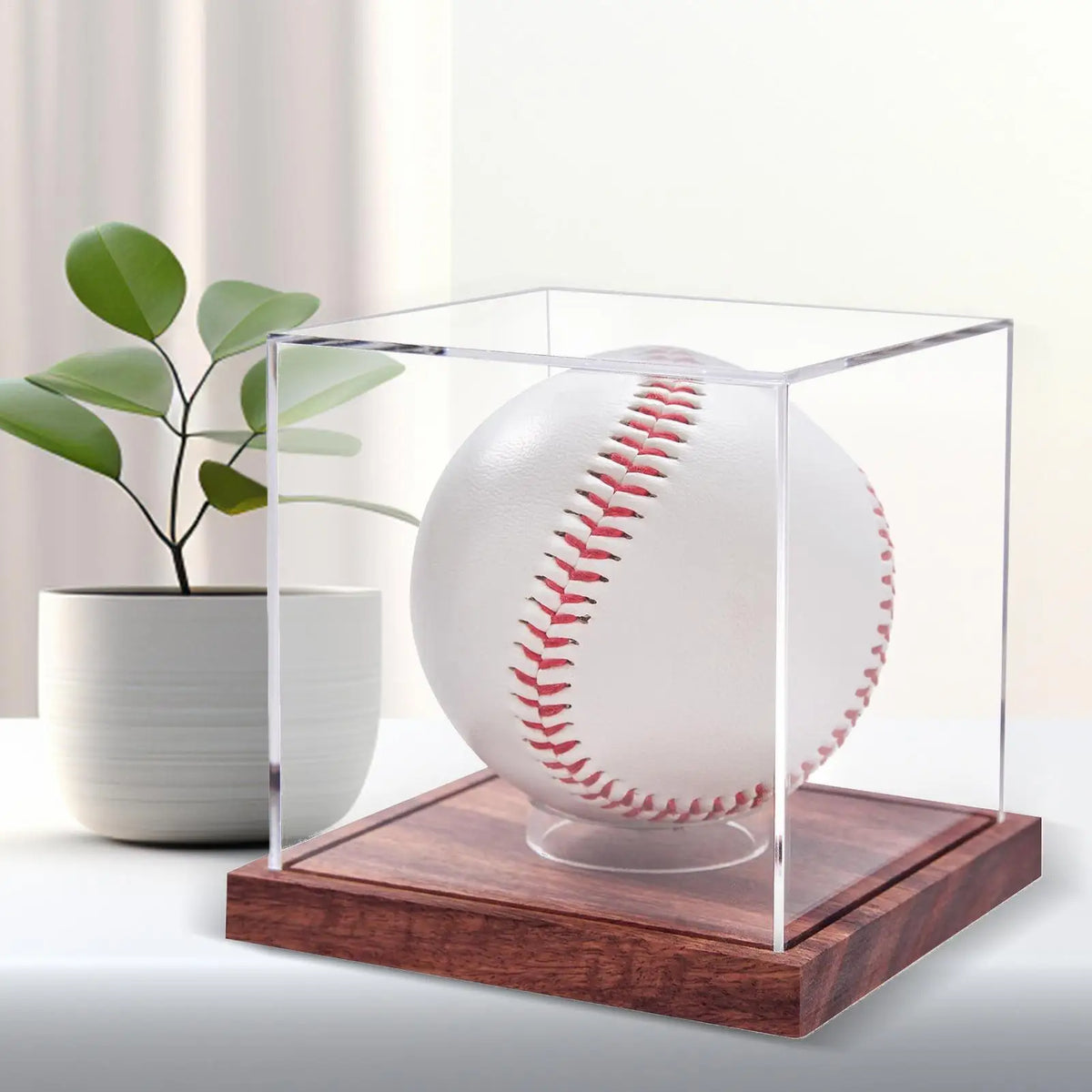 Acrylic Baseball Display Case – Clear Collectible Holder Sports Display Case Axl