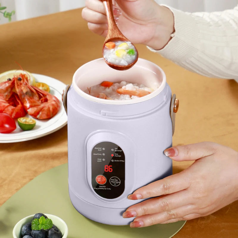 BALASHOV Portable Mini Rice Cooker & Electric Hot Pot 800ML Portable Rice Cooker Axl