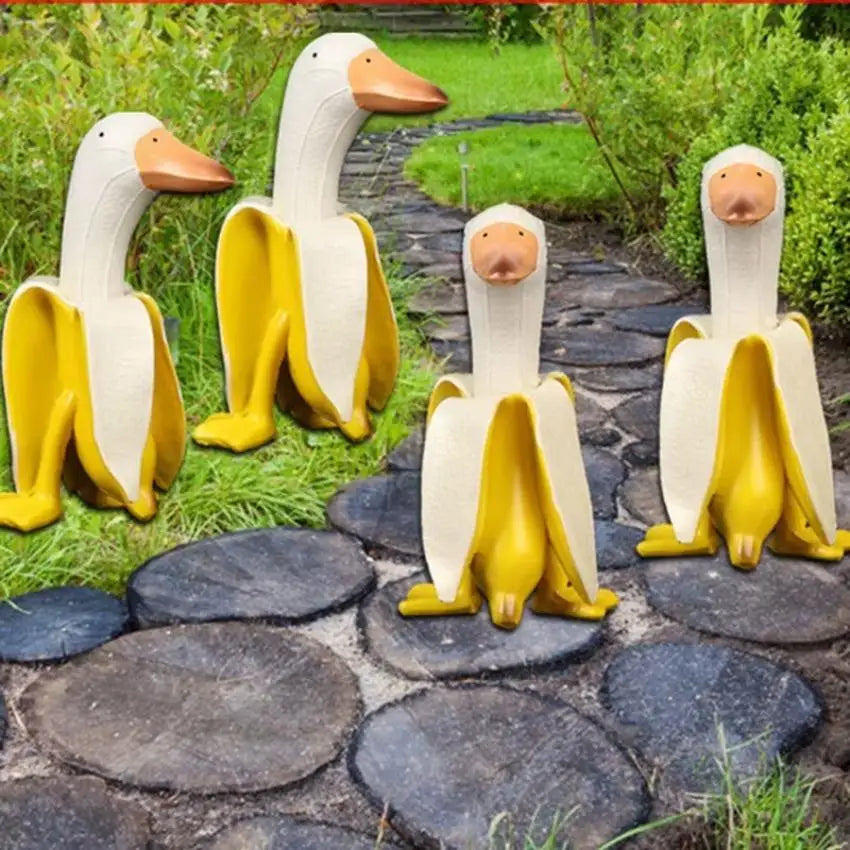 Whimsical Banana Duck Resin Garden Statue – Yard & Lawn Décor Garden Statue Axl