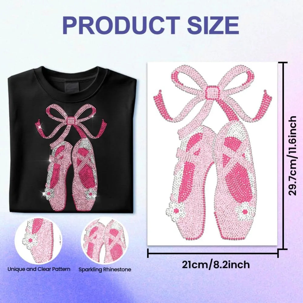 Ice Cream Rhinestone Iron-On Appliqué | Glitter Heat Transfer Sheet Iron-On Appliqué Axl
