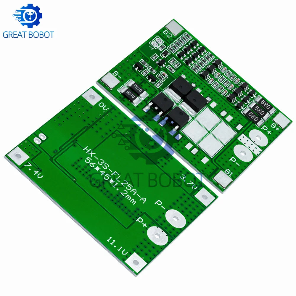 3S 18650 Lithium Battery BMS Protection Board 12.6V 15A Battery Protection Board Axl