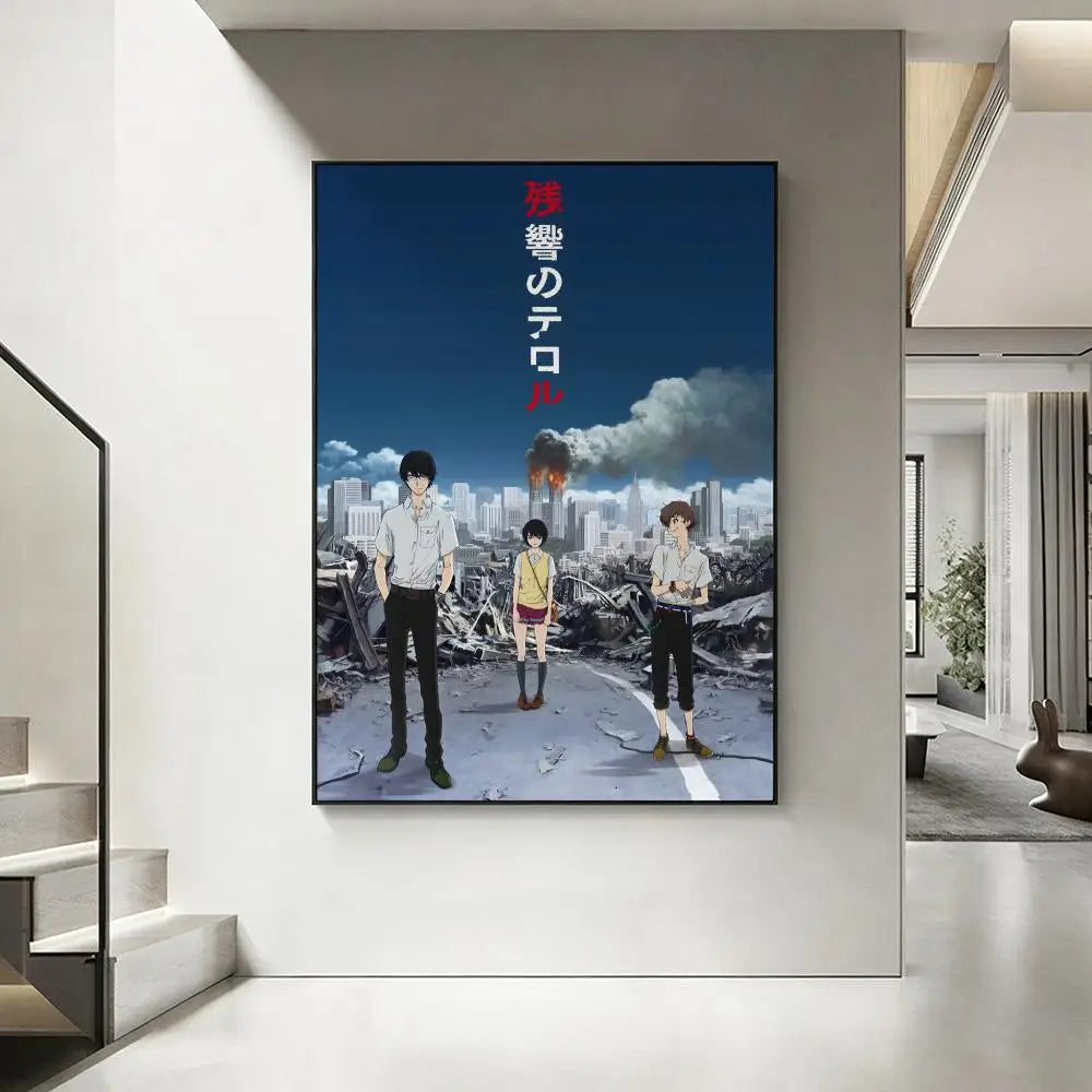 Zankyou no Terror Anime Poster – HD Waterproof Wall Art Decor Anime Wall Poster Axl White1 15X20cmNoframe