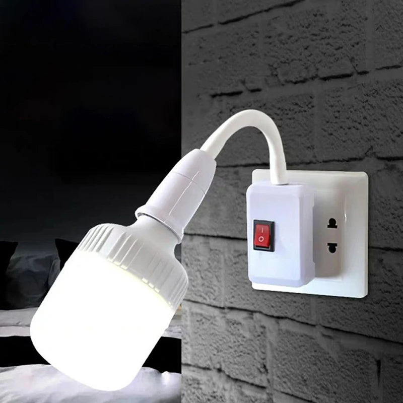 E27 Flexible Gooseneck Lamp Holder with Switch | 9.6" Socket Lamp Socket Adapter Axl