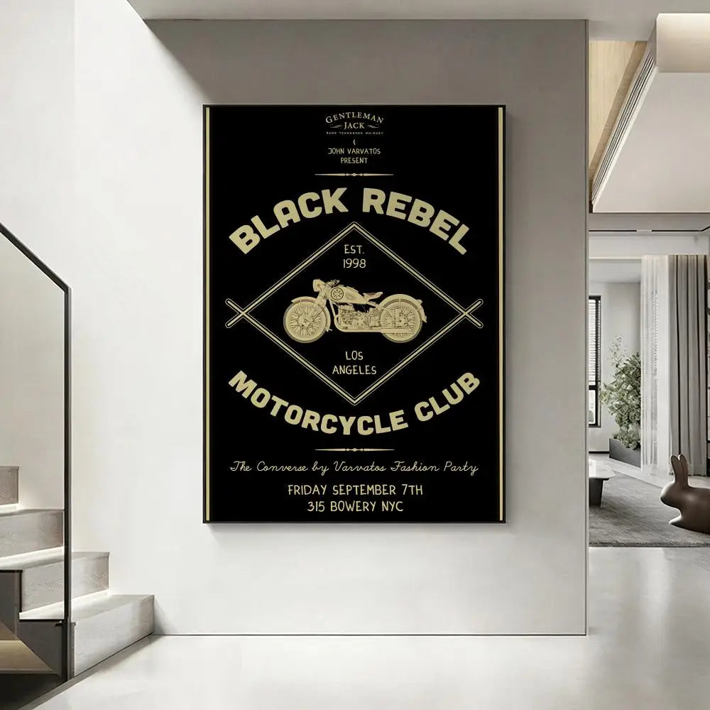 BRMC Band HD Art Poster – Waterproof Sticky Wall Decor Music Band Poster Axl White5 15X20cmNoframe