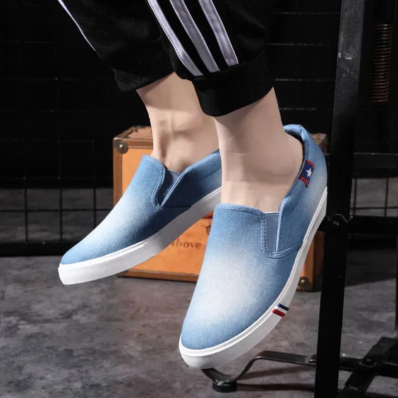 Men's Slip-On Canvas Sneakers – Breathable Flat Loafers Canvas Slip-On Sneakers Axl