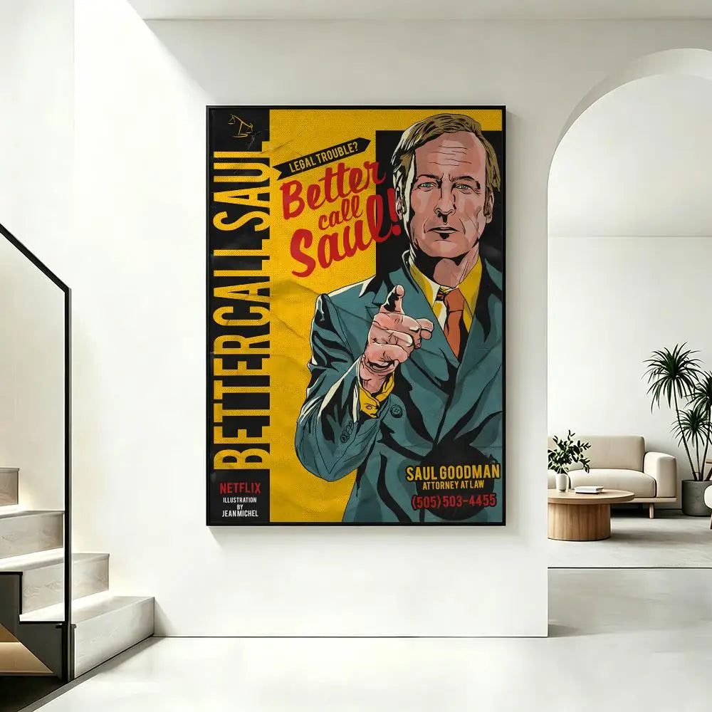 Better Call Saul Wall Poster – HD Waterproof TV Series Art Wall Art Poster Axl