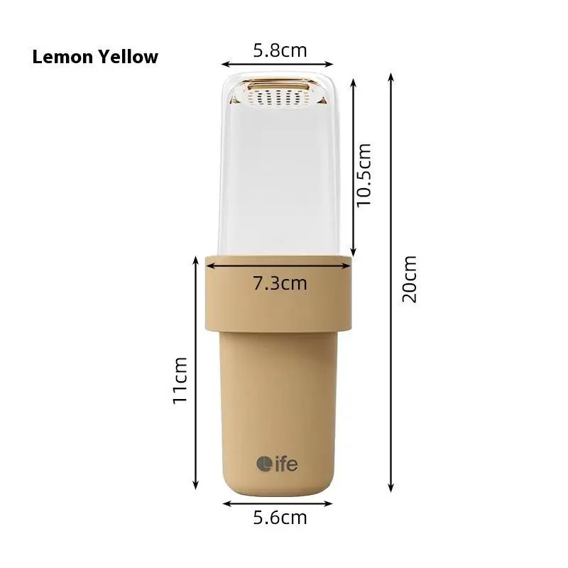 Portable Travel Toothbrush Cup with Lid | Mouthwash Cup Travel Toothbrush Cup Axl C Yellow