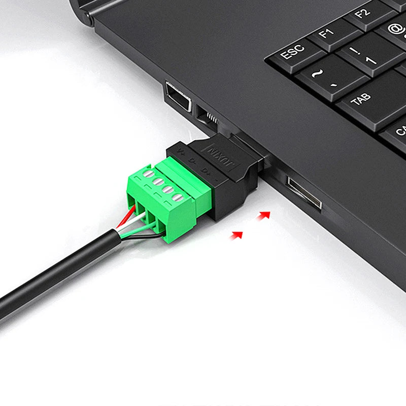 USB 2.0 Type A 4-Pin Male/Female Screw Terminal Connector USB Adapter Connector Axl