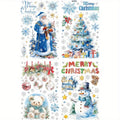 Christmas Santa Claus Gold Powder Electrostatic Window Stickers Window Cling Stickers Axl 4071 -1pc