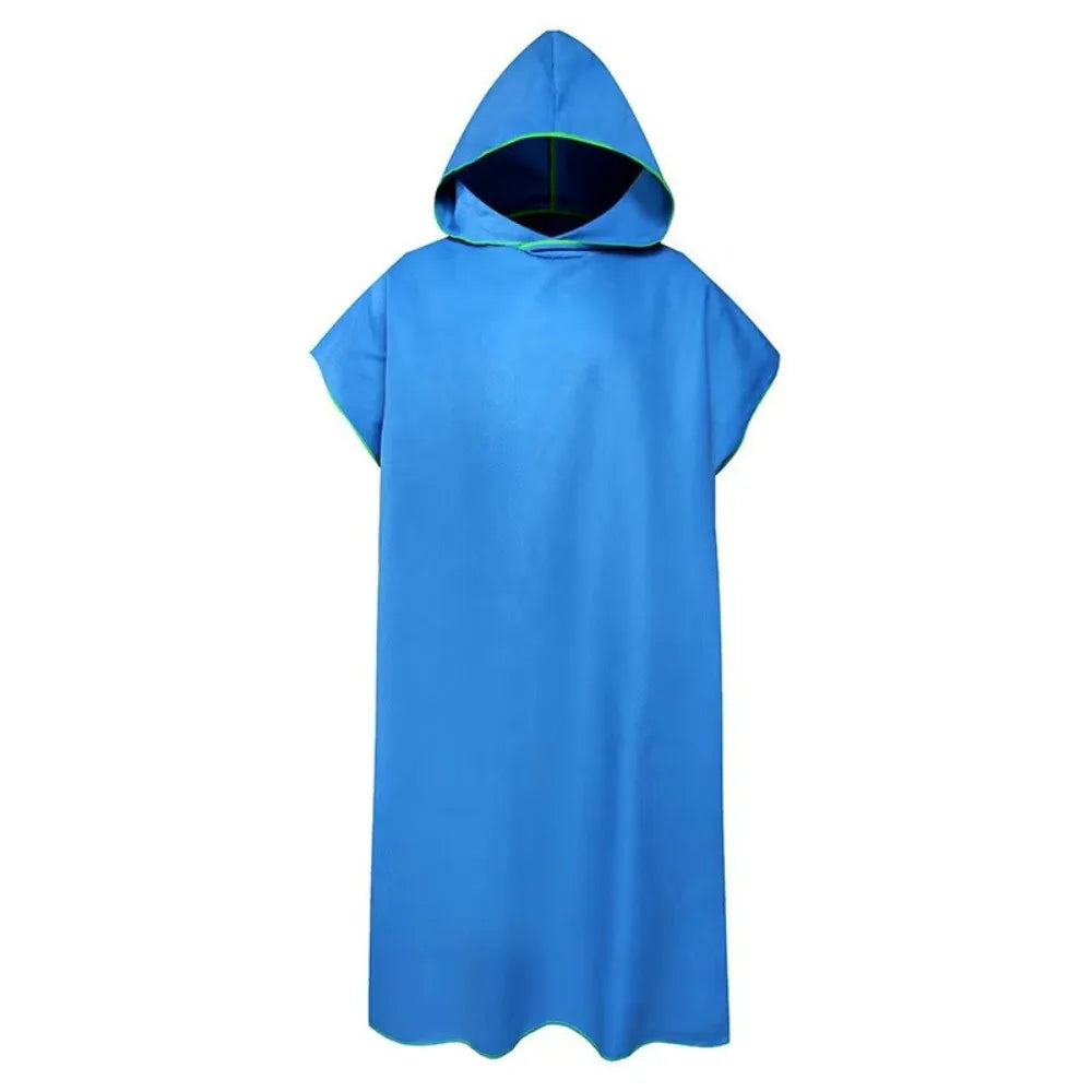 Microfiber Beach Poncho Towel – Quick-Dry Swimming Towel Beach Poncho Towel Axl Blue