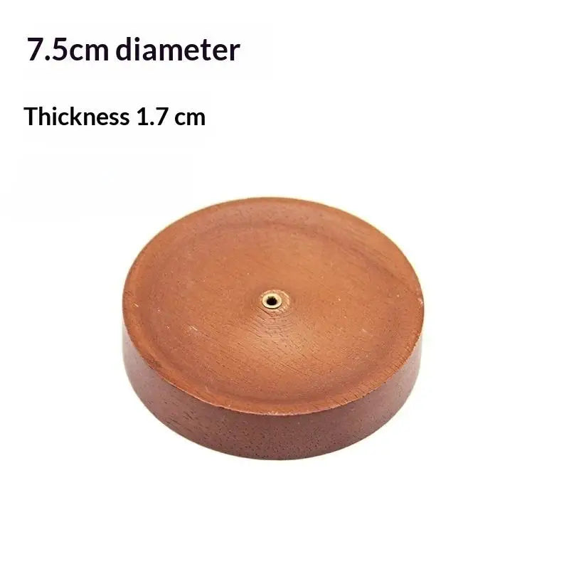 Round Black Walnut Wood Incense Stick Holder – Agarwood Tray Incense Holder Axl A2
