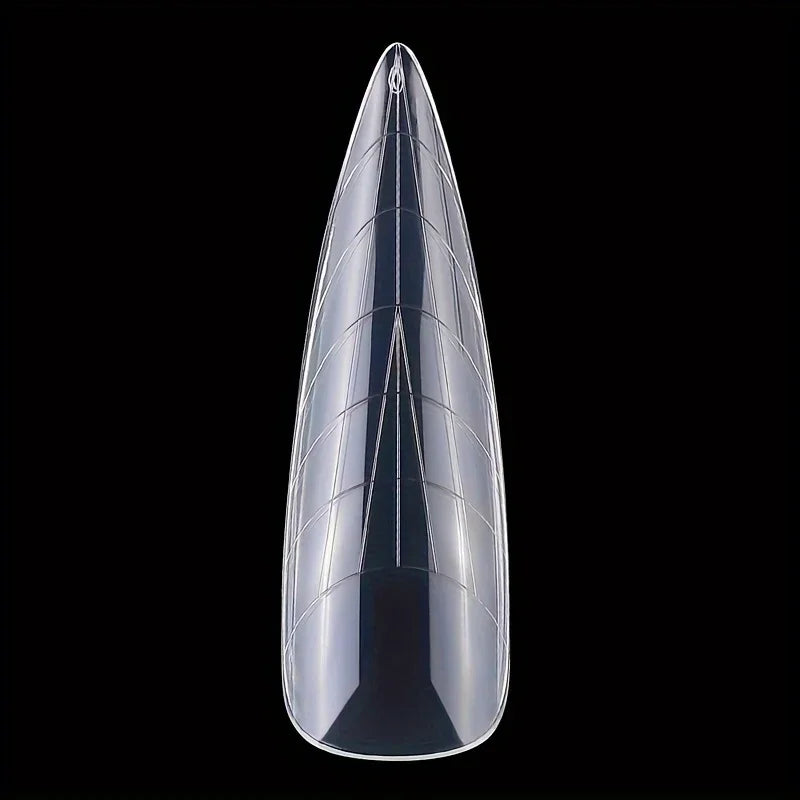 120Pcs Crystal Nail Extension Mold Tips with Scale | Box Set Nail Extension Molds Axl