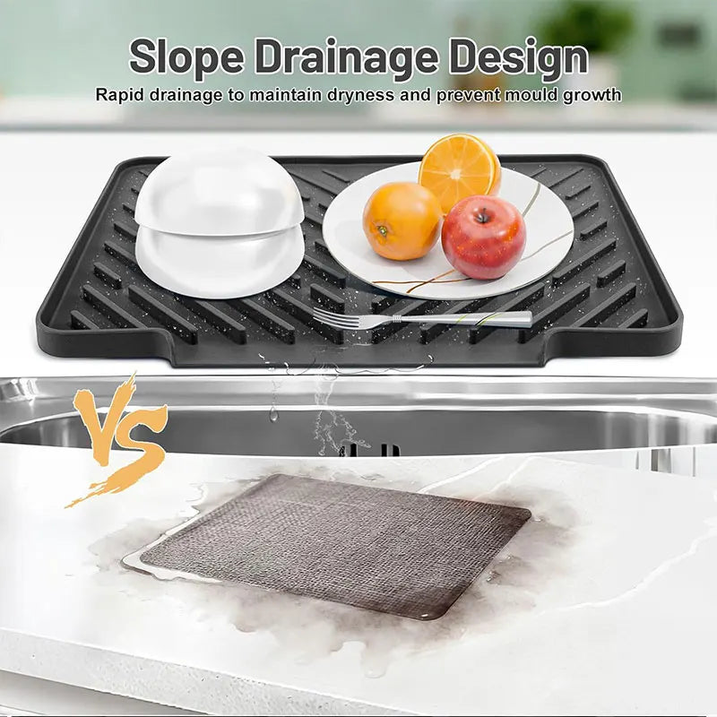 Silicone Dish Drying Pad – Non-Slip Heat Resistant Drain Mat Dish Drying Mat Axl
