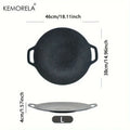 KEMORELA Non-Stick Korean BBQ Grill Pan | Induction & Camping BBQ Grill Pan Axl 38CM