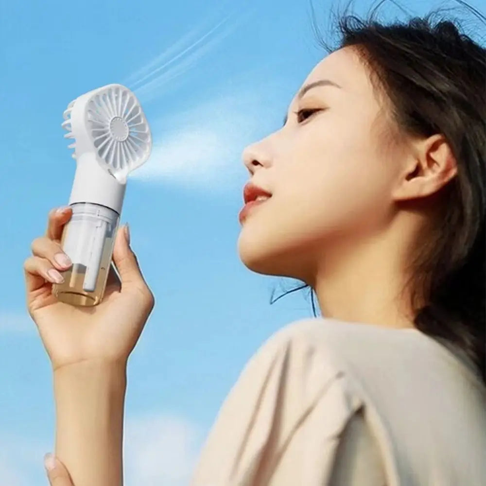 Mini Portable Spray Fan – 4-Speed USB Rechargeable Mist Fan Portable Spray Fan Axl