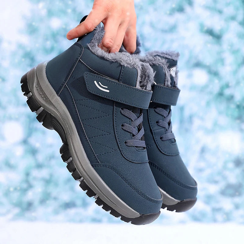 Women's Waterproof Snow Boots – Warm Plush Anti-Slip Winter Women's Snow Boots Axl Blue 36