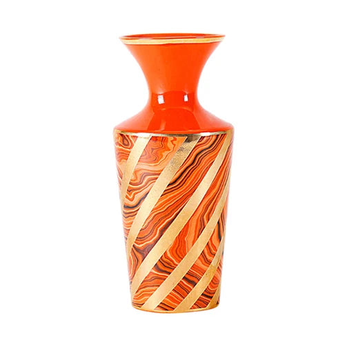 Luxury Gold Ceramic Flower Vase – Large Tall Nordic Décor Decorative Ceramic Vase Axl D