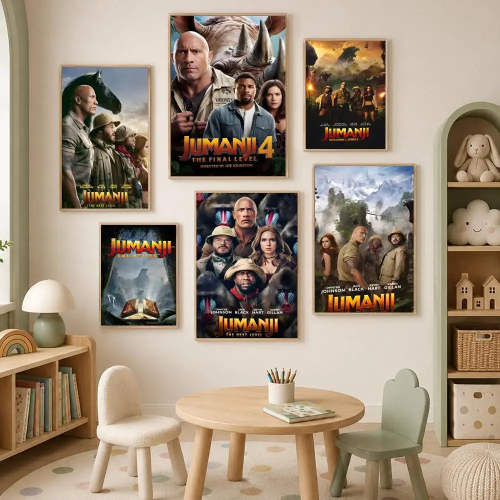 Jumanji Movie Poster Self-Stick HD PVC Waterproof Wall Art Movie Wall Poster Axl