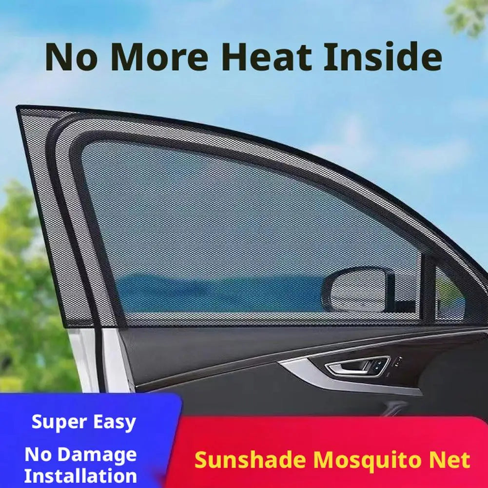 2-Pack Car Window Mesh Sunshade – UV & Insect Screen Net Car Window Sunshade Axl