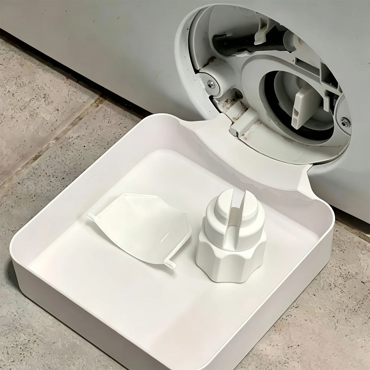 Washing Machine Drain Tray with Deflector & Lid Tool Set Washing Machine Accessory Axl