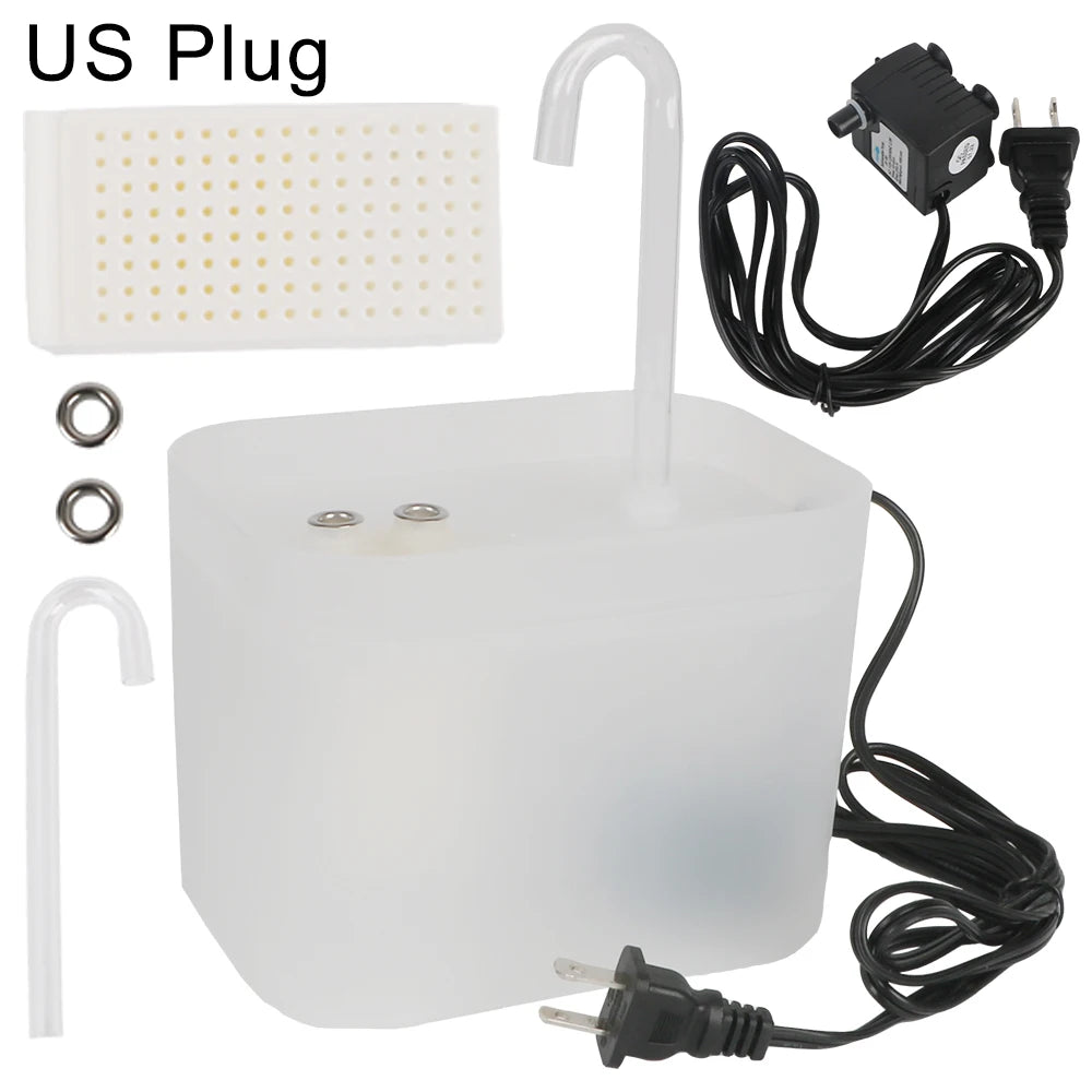 1.5L Electric Cat Water Fountain – Auto Filter & Silent Pump Pet Water Fountain Axl Transparent US 110V