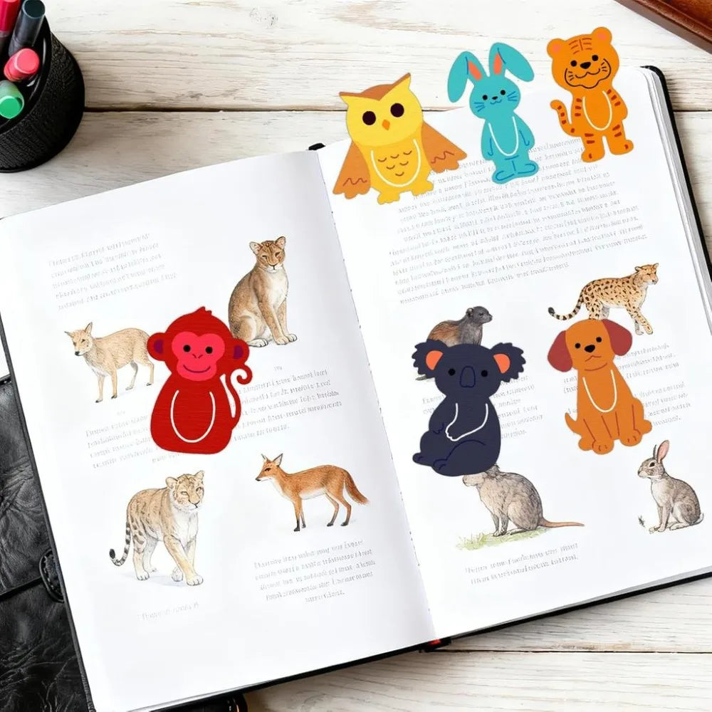 Cartoon Animal Bookmark Cutting Dies – 17pc Metal Die Cut Set Metal Cutting Dies Axl