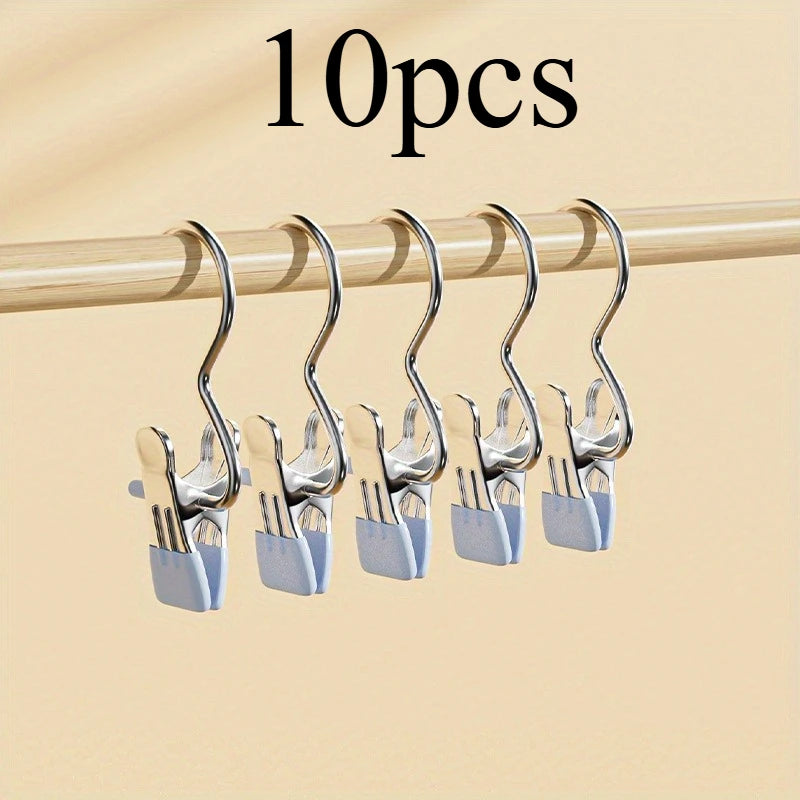 Portable Laundry Rack with Hooks & Clothes Clips | Organizer Laundry Drying Rack Axl Blue