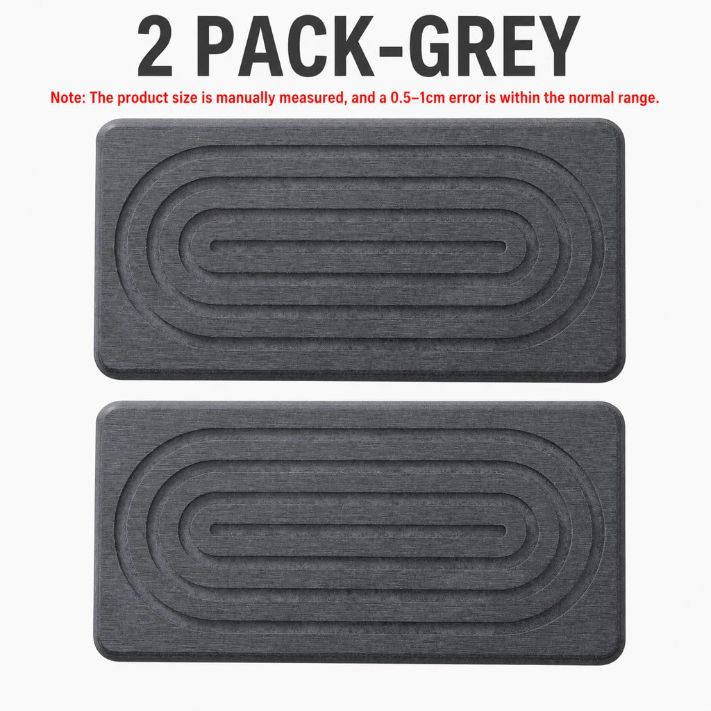 2-Pack Diatomite Drying Tray – Stone Sink Organizer Set Diatomite Drying Tray Axl 2 PACK-Grey